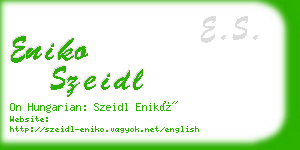 eniko szeidl business card